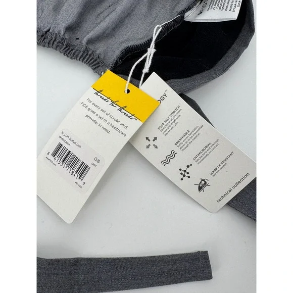 FIGS Lupi Scrub Cap Graphite Just Saving Lives NBD Embroidered W18AC3001 NEW - Picture 5 of 7